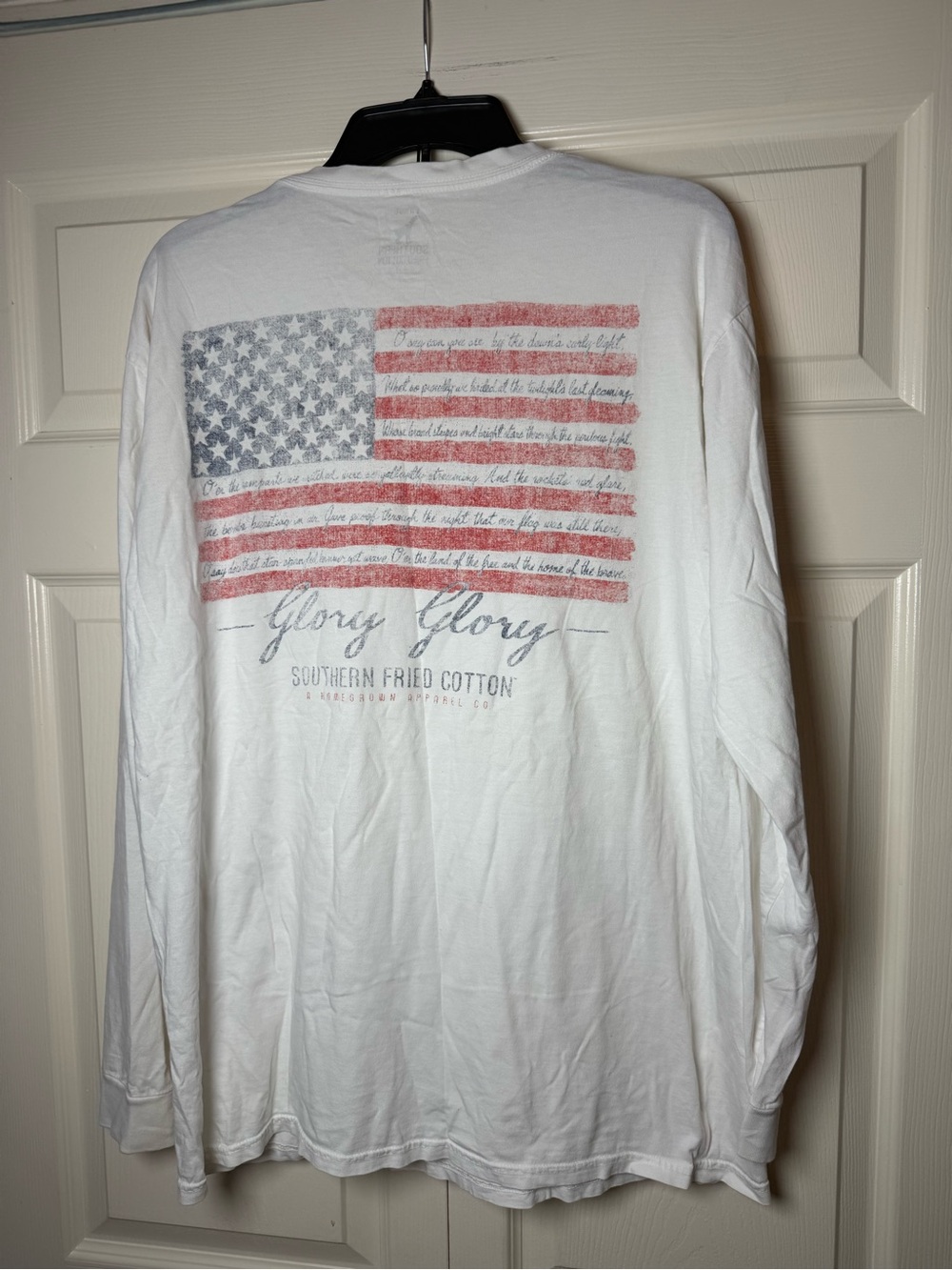 Southern Fried Cotton Glory Glory American Flag Graphic Long Sleeve Tee